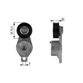 Compre Rolo tensor, correia trapezoidal estriada da GATES T38185 a um preço baixo por 81,08 €