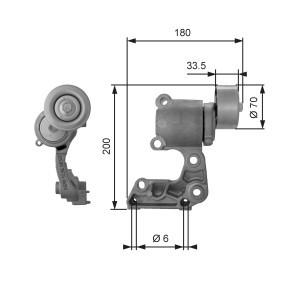 Compre Rolo tensor, correia trapezoidal estriada de GATES online para RX (MHU3_, GSU3_, MCU3_) a preços moderados
