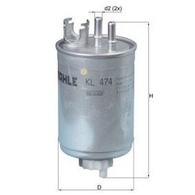 Köp Bränslefilter av MAHLE ORIGINAL KL 474 till det låga priset 281,78 kr