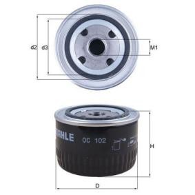 Köp Oljefilter av MAHLE ORIGINAL OC 102 till det låga priset 118,22 kr