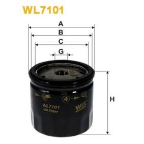 Achetez des Filtre à huile WIX FILTERS WL7101 à prix pour 43,89 €