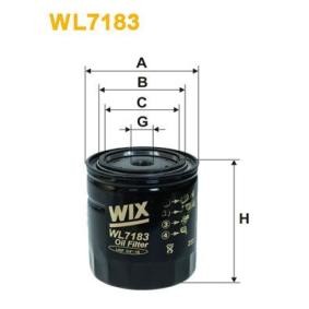 Kjøp Oljefilter av WIX FILTERS WL7183 til den lave prisen 110,12 NOK