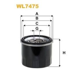 Compre Filtro de óleo da WIX FILTERS WL7475 a um preço baixo por 18,64 €