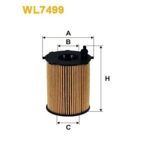 Achetez des Filtre à huile WIX FILTERS WL7499 à prix pour 28,12 €