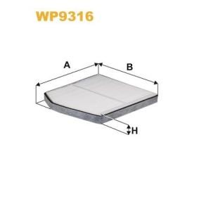 Achetez des Filtre d'habitacle WIX FILTERS WP9316 à prix pour 51,75 €