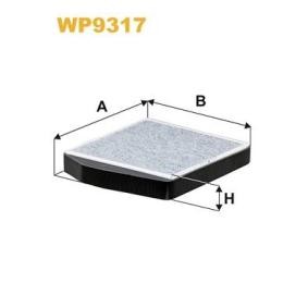 Achetez des Filtre d'habitacle WIX FILTERS WP9317 à prix pour 56,30 €