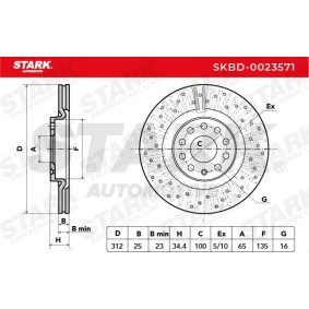 Acquista Disco freno da STARK SKBD-0023571 a buon mercato per soli 75,68 €