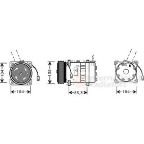 Acquista Compressore aria condizionata da VAN WEZEL 0100K014 a buon mercato per soli 545,15 €