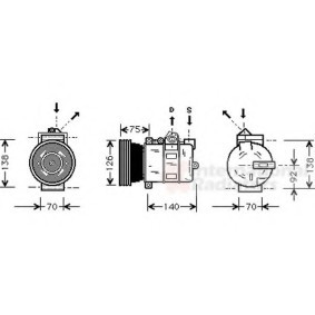 Acquista Compressore aria condizionata da VAN WEZEL 0200K043 a buon mercato per soli 715,28 €