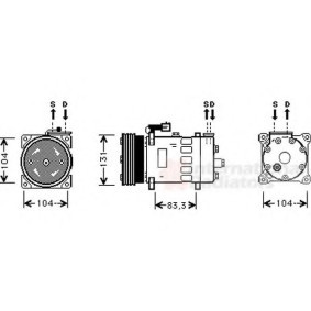 Acquista Compressore aria condizionata da VAN WEZEL 0200K156 a buon mercato per soli 613,23 €