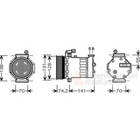 Acquista Compressore aria condizionata da VAN WEZEL 0200K171 a buon mercato per soli 700,60 €