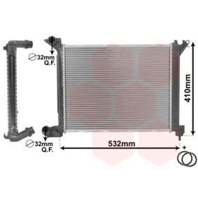 Kjøp Radiator, motorkjøling av VAN WEZEL 06002263 til den lave prisen 1466,26 NOK