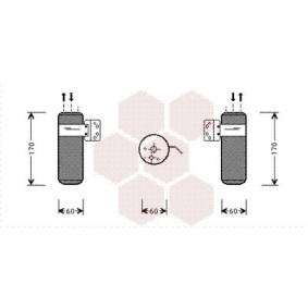 Achetez des Filtre déshydratant, climatisation VAN WEZEL 0700D052 à prix pour 33,98 €