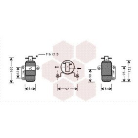 Achetez des Filtre déshydratant, climatisation VAN WEZEL 0700D060 à prix pour 28,12 €