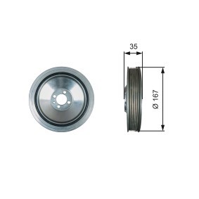 Achetez des Poulie damper (vilebrequin) GATES TVD1135 à prix pour 75,27 €