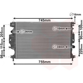 Acquista Radiatore motore da VAN WEZEL 18012716 a buon mercato per soli 123,95 €