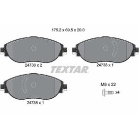 Acquista Kit pastiglie freni da TEXTAR 2473806 a buon mercato per soli 86,68 €