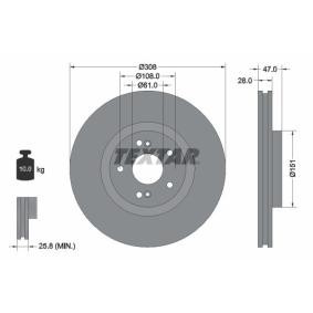 Comprar Disco de freno de TEXTAR 92174000 a bajo precio de 128,55 €