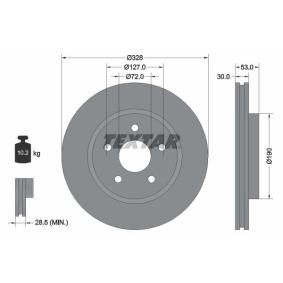 Comprar Disco de freno de TEXTAR 92184505 a bajo precio de 66,72 €