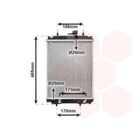 Achetez des Radiateur du moteur VAN WEZEL 11002057 à prix pour 124,43 €