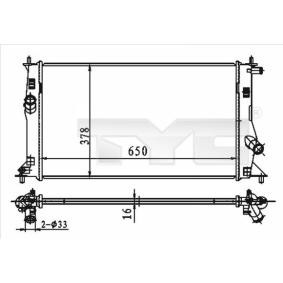 Achetez des Radiateur du moteur TYC 720-0012 à prix pour 120,62 €