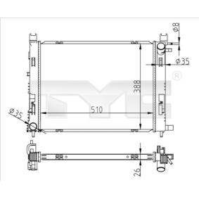 Achetez des Radiateur du moteur TYC 728-0062 à prix pour 111,98 €