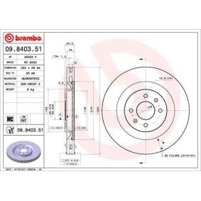 Köp Bromsskiva av BREMBO 09.8403.51 till det låga priset 1192,05 kr