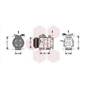 Acquista Compressore aria condizionata da VAN WEZEL 1700K049 a buon mercato per soli 120,91 €