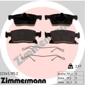 Acquista Kit pastiglie freni da ZIMMERMANN 22345.195.2 a buon mercato per soli 57,40 €