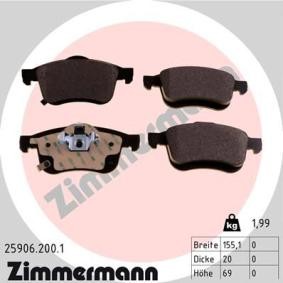 Köp Bromsbelägg av ZIMMERMANN 25906.200.1 till det låga priset 738,53 kr
