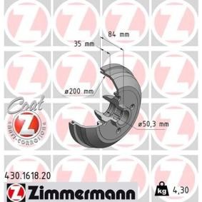Comprar Tambor de freno de ZIMMERMANN 430.1618.20 a bajo precio de 44,45 €