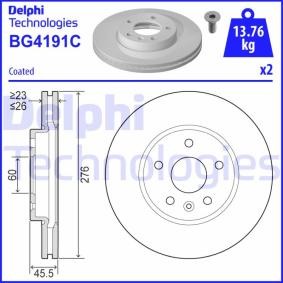 Comprar Disco de freno de DELPHI BG4191C a bajo precio de 40,91 €