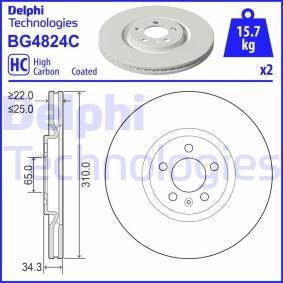 Acquista Disco freno da DELPHI BG4824C a buon mercato per soli 60,83 €