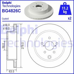 Compre Disco de travão da DELPHI BG4826C a um preço baixo por 45,98 €