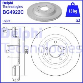 Compre Disco de travão da DELPHI BG4922C a um preço baixo por 36,83 €