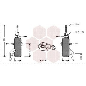 Achetez des Filtre déshydratant, climatisation VAN WEZEL 1800D293 à prix pour 93,89 €