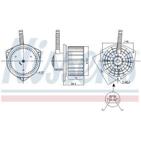 Achetez des Pulseur d'air habitacle NISSENS 87756 à prix pour 85,97 €