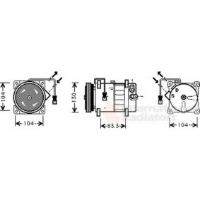 Acquista Compressore aria condizionata da VAN WEZEL 2500K022 a buon mercato per soli 1610,39 €