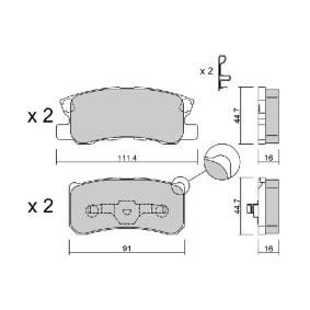 Achetez des Plaquettes de frein AISIN BPMI-2002 à prix pour 36,05 €