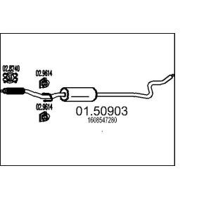Mittelschalldämpfer 01.50903 PEUGEOT 2008 von MTS