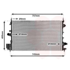 Kjøp Radiator, motorkjøling av VAN WEZEL 37002396 til den lave prisen 2816,27 NOK