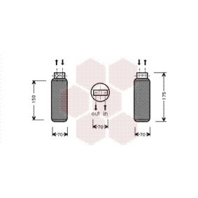 Achetez des Filtre déshydratant, climatisation VAN WEZEL 3700D288 à prix pour 29,70 €