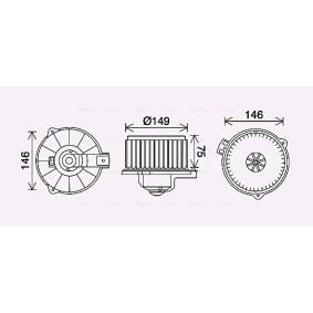 Achetez des Moteur électrique, pulseur d'air d'habitacle AVA COOLING SYSTEMS TO8735 à prix pour 83,32 €