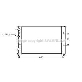 Achetez des Radiateur du moteur AVA COOLING SYSTEMS VN2124 à prix pour 61,95 €