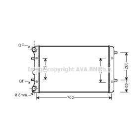 Kühler, Motorkühlung von AVA COOLING SYSTEMS VN2286