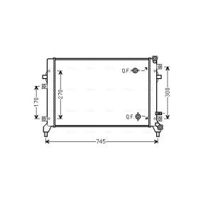 Achetez des Radiateur du moteur AVA COOLING SYSTEMS VN2295 à prix pour 101,97 €