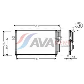 Kjøp Intercooler fra AVA COOLING SYSTEMS på nett for Caddy II Pick-up (9U7) til moderate priser