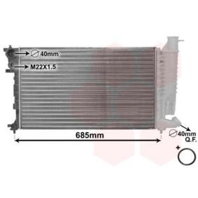 Achetez des Radiateur du moteur VAN WEZEL 40002141 à prix pour 120,28 €
