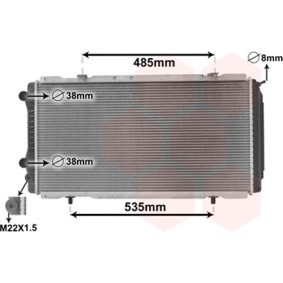 Achetez des Radiateur du moteur VAN WEZEL 40002146 à prix pour 144,03 €