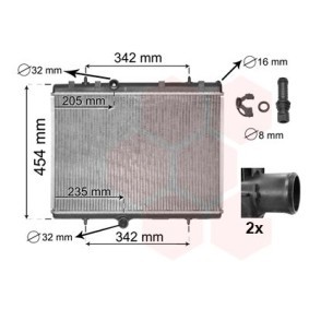 Kjøp Radiator, motorkjøling av VAN WEZEL 40002267 til den lave prisen 1338,22 NOK